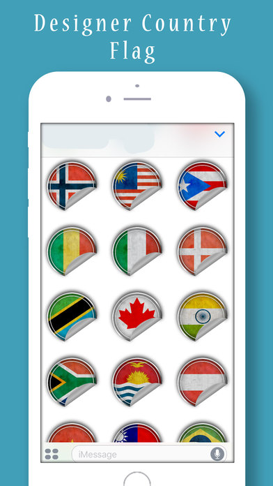 Designer Country Flag Sticker Pack screenshot 4
