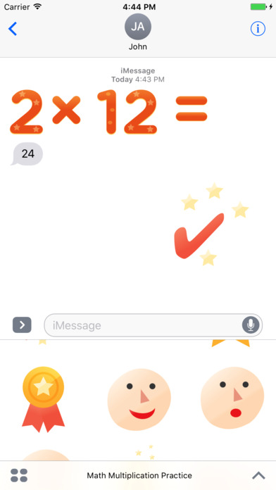 Math Multiplication Practice Stickers screenshot 2