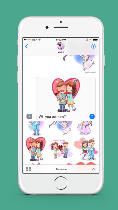 Romance Sticker Pack for iMessage screenshot 4