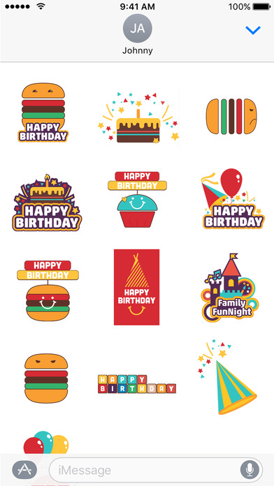 Happy Birthday with Burgers and Cupcakes screenshot 2