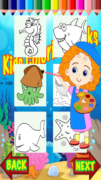 Amazing Animals Of Aquarium Zoo Coloring Books screenshot 2