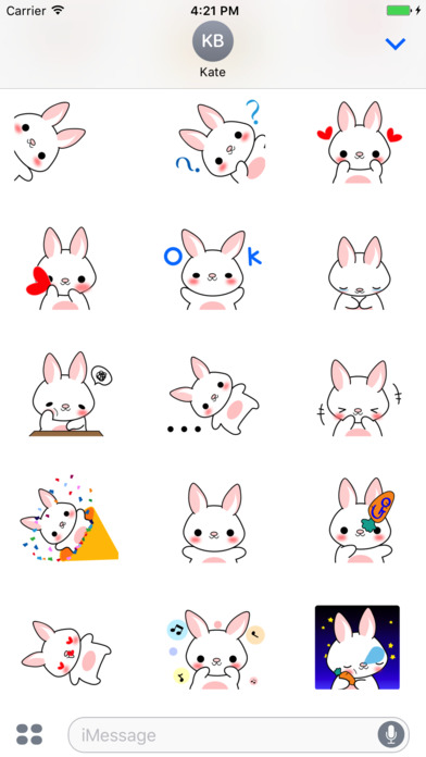 Bunny Animated Lovely Stickers screenshot 3