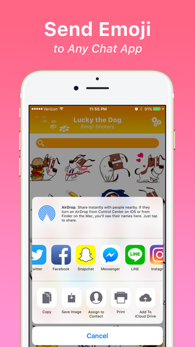 Lucky the Dog - Emoji Stickers App Download - Android APK