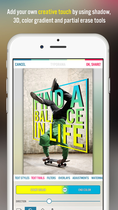 Screenshots of Typorama - Text on Photo Editor, Typography Maker for iPhone