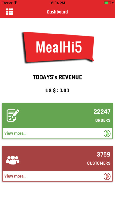 MealHi5 - Admin Panel screenshot 2
