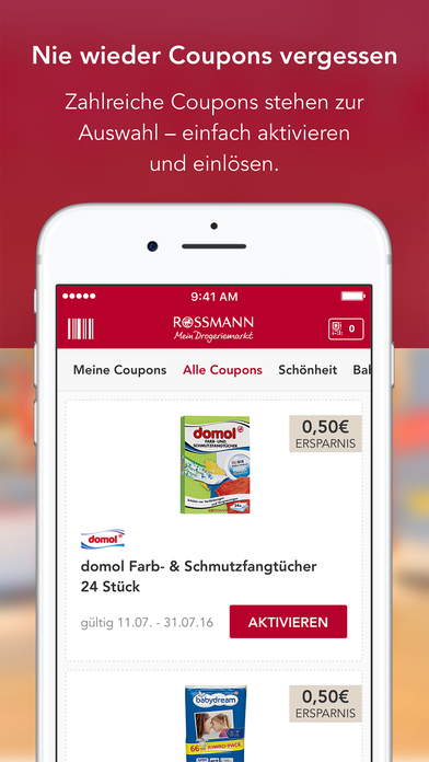 Rossmann coupons online einlosen