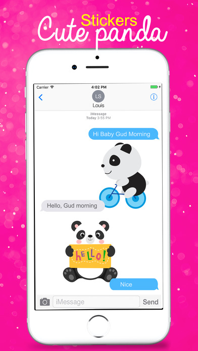 Cute Panda Stickers Pack! screenshot 4