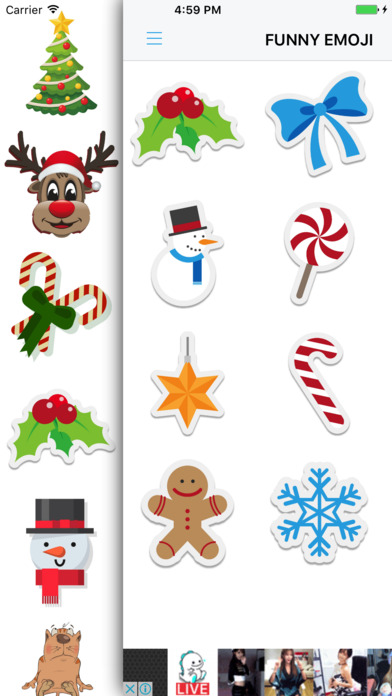 Xmas Emoji - Santa Sticker screenshot 2