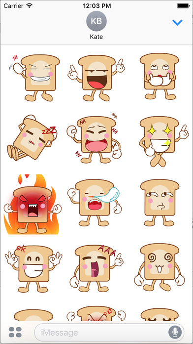 Hottie Bread Animated - Bread Emoji Expression GIF screenshot 2