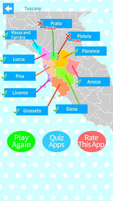 Italy Regions & Provinces Map Quiz screenshot 3