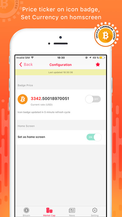 Crypto Currency Ticker for Bitcoin, Ethereum, IOTA screenshot 3