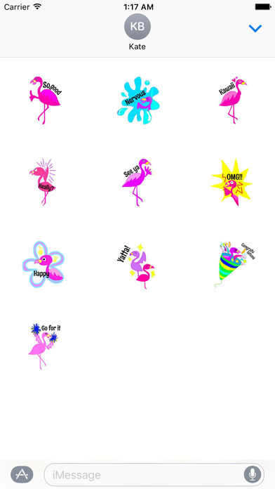 Pink Flamingo - FlamMoji Sticker screenshot 3