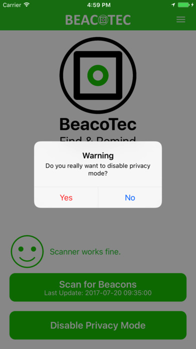 Find & Remind BeacoApp screenshot 2