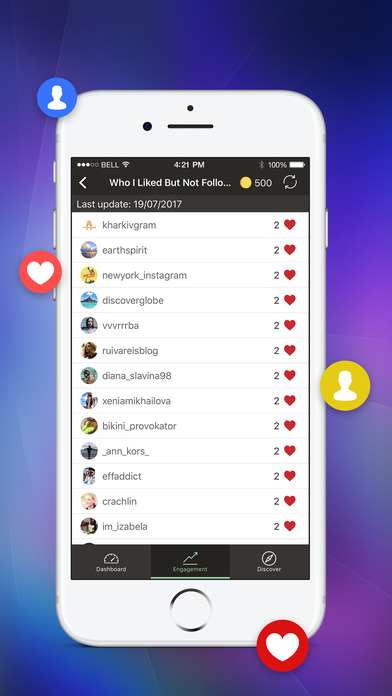 Followers Meter for Instagram - Get Likes Report. screenshot 2