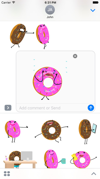 Donut Moji - Animated emojis screenshot 2
