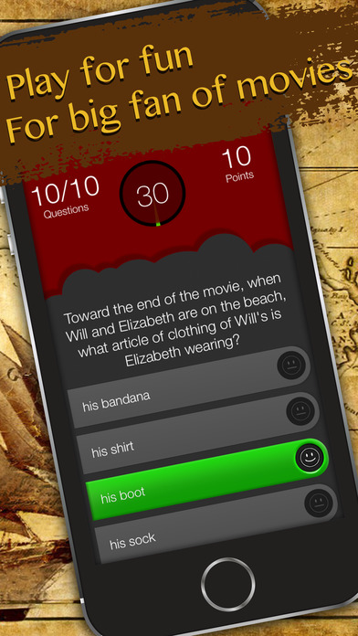 Question Games " For Pirates of the Caribbean " screenshot 2