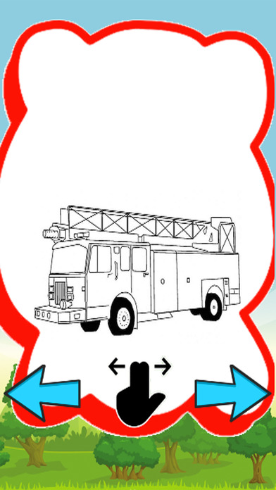 Drawing And Paint Fire Truck Games Coloring screenshot 2