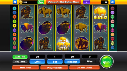 Slots - Buffalo Moon Casino Spins screenshot 2