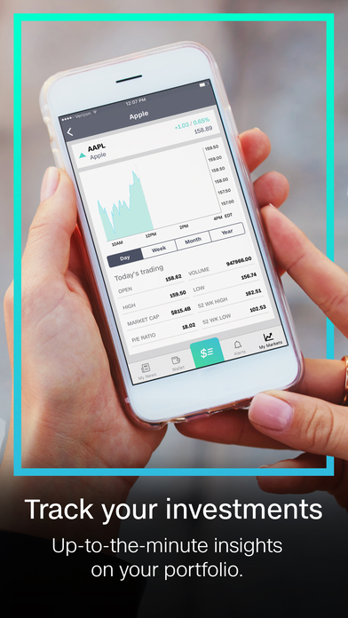 Screenshots of CNN MoneyStream for iPhone