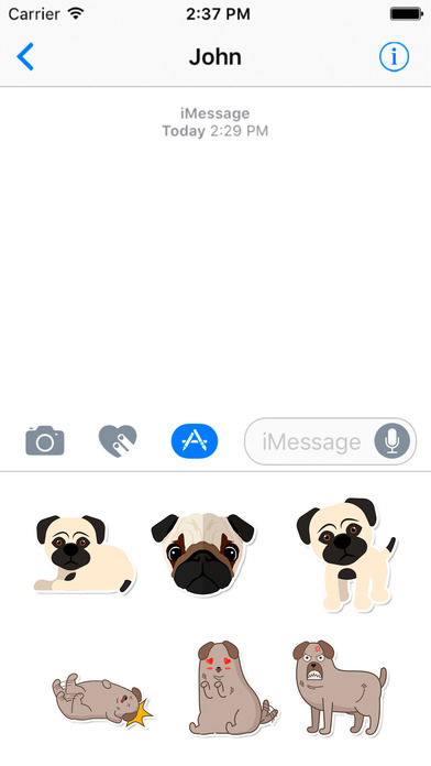 Funny Dog Sticker pack for iMessage screenshot 2