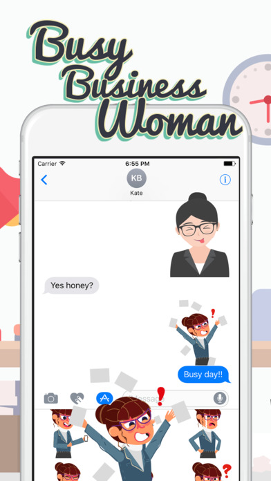 Busy Business Woman – Working Sticker screenshot 2