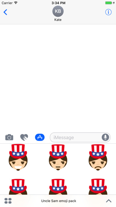 Uncle Sam emoji - USA stickers screenshot 3