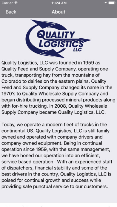 Quality Logistics, LLC screenshot 2