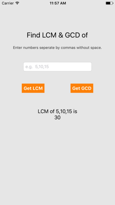 GCD and LCM calculator screenshot 3