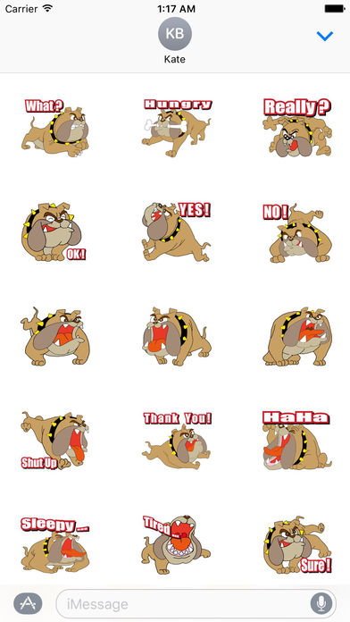 BullMoji - English Bulldog Dog Emoji Stickers screenshot 2