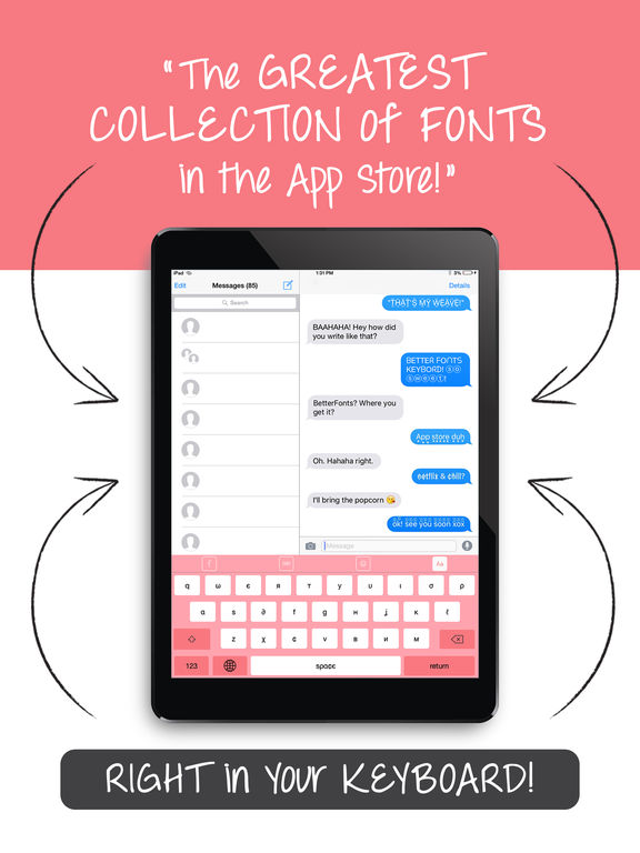 Screenshots of Better Fonts Free - Now With Cool New Font Keyboards! for iPad