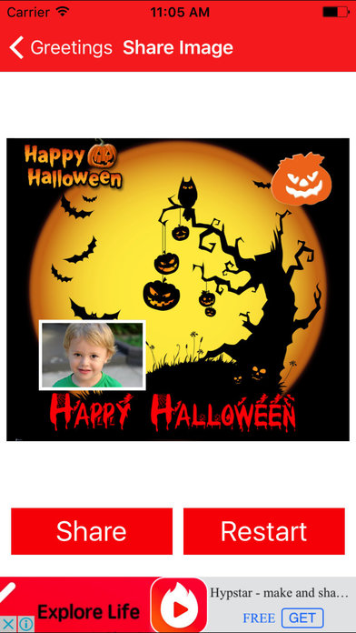 Halloween Greetings Card Maker screenshot 4