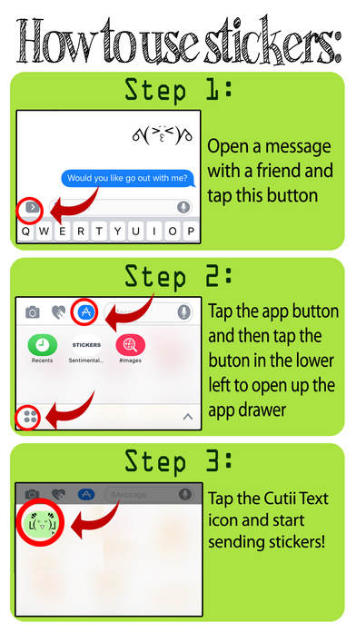 Cutii Text - Text Emoji & Sticker GIF screenshot 3