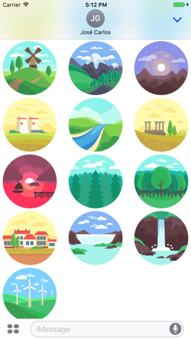 Landscapes Sticker Pack for iMessage screenshot 2