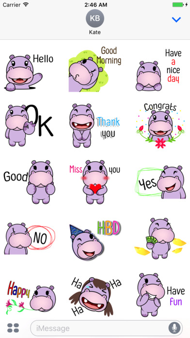 Hippo Emoji Stickers screenshot 2