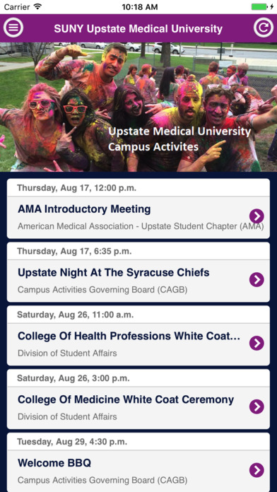 Upstate Medical University Campus Activities screenshot 2