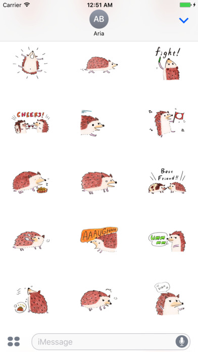 Adorable Hedgehog - HedgMoji Emoji Sticker screenshot 2
