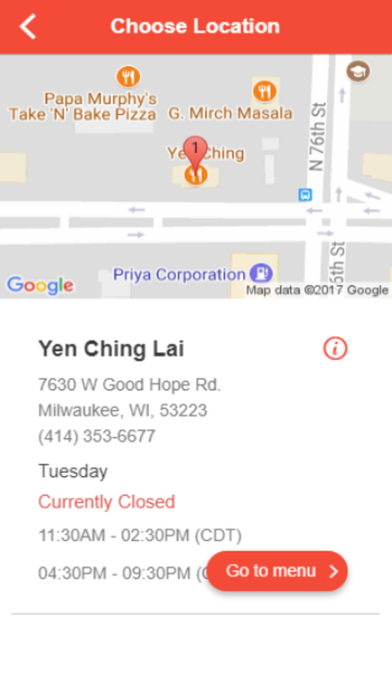 Yen Ching Ordering screenshot 2