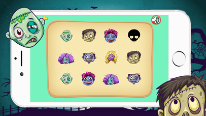 Zombie Head Matching Find The Pair screenshot 2