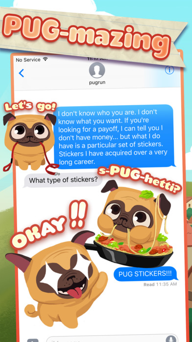 Pug Run Stickers screenshot 2