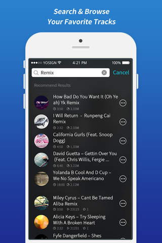 FancyMusic - Free Music Player & Cloud Song Stream screenshot 2