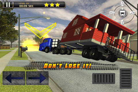 3D House Moving Truck Simulator - eXtreme Home Flatbed Driving & Parking Game FREE screenshot 2