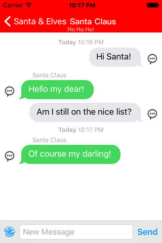 Santa Chat with Photo Message screenshot 3