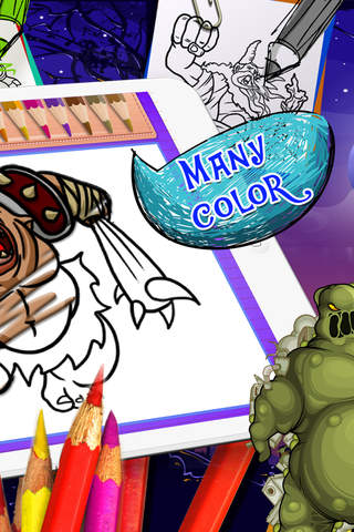 Coloring Book : Painting Pictures on Monsters and Beasts Cartoon for Pro screenshot 2