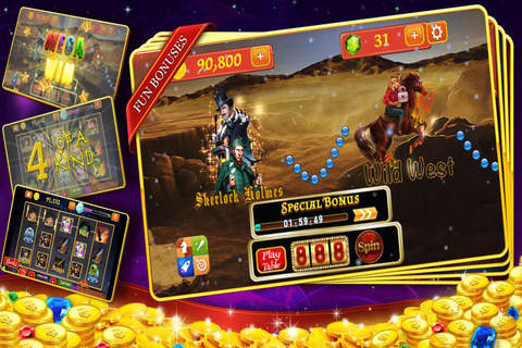 Slot™ - Sherlock Holmes - All New, Las Vegas Strip Casino Slot Machines screenshot 4