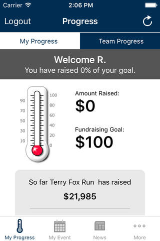 The Terry Fox Foundation App screenshot 2