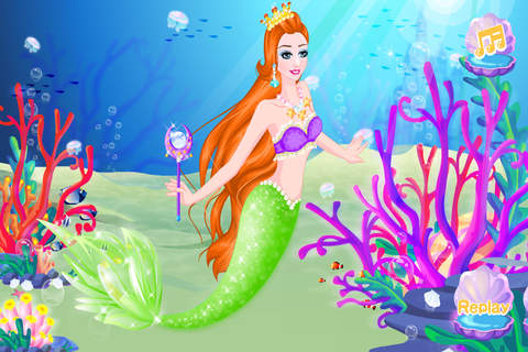 人鱼公主的美发沙龙 - 小公主的舞会沙龙,女孩免费美容换装化妆游戏 screenshot 3