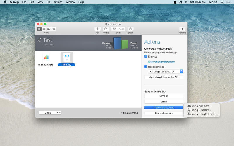 WinZip 6 for Mac 6.2.4072 序号版 - 经典老牌的压缩工具