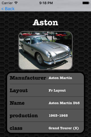 Best Cars - Aston Martin DB5 Photos and Videos | Watch and learn with viual galleries screenshot 2