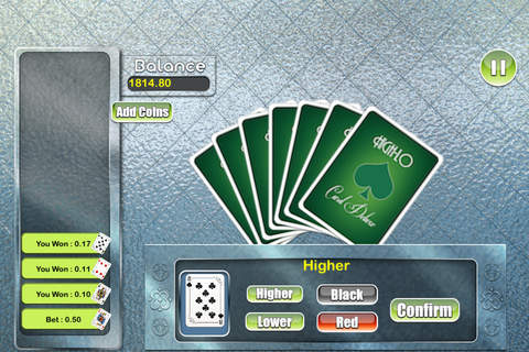 Mega HiLo Casino Card Deluxe Pro - best casino gambling game screenshot 2