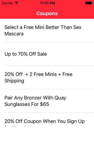 Coupons for  Too Faced screenshot 2